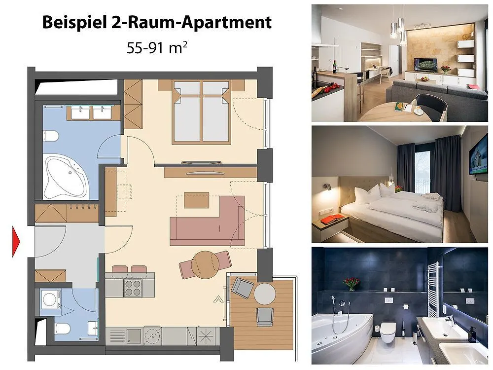 Residenz Am Zwinger Apart otel Dresden 5*,  Almanya